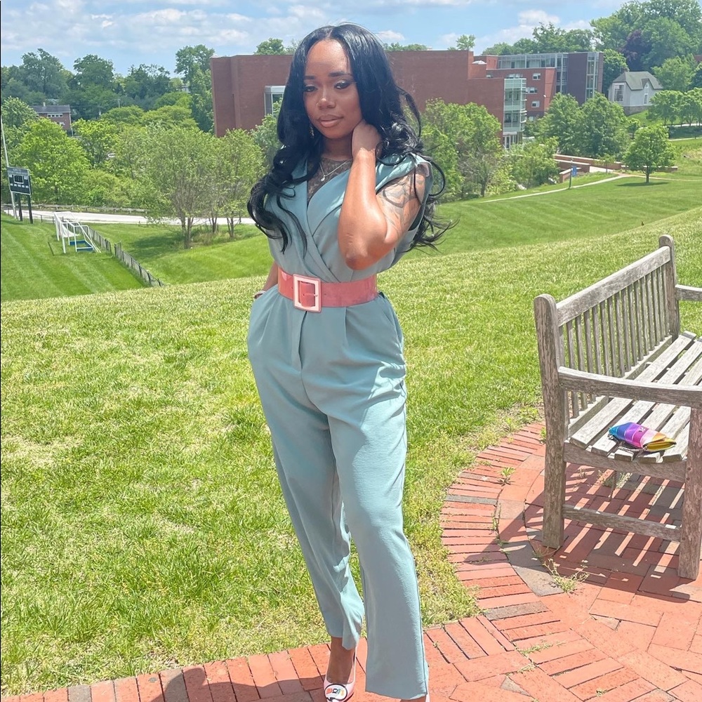 Zara Sea Green Jumpsuit Size 4